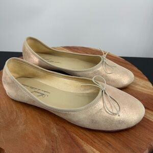 Anniel Scarpine da Balletto Italiane soft leather ballet flats rose pink gold 40
